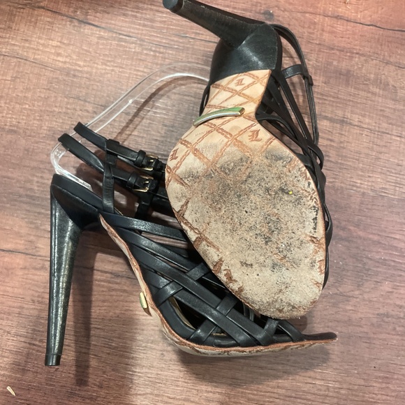 LAST CHANCE L A M B Black High Herl Sandals - Picture 2 of 2